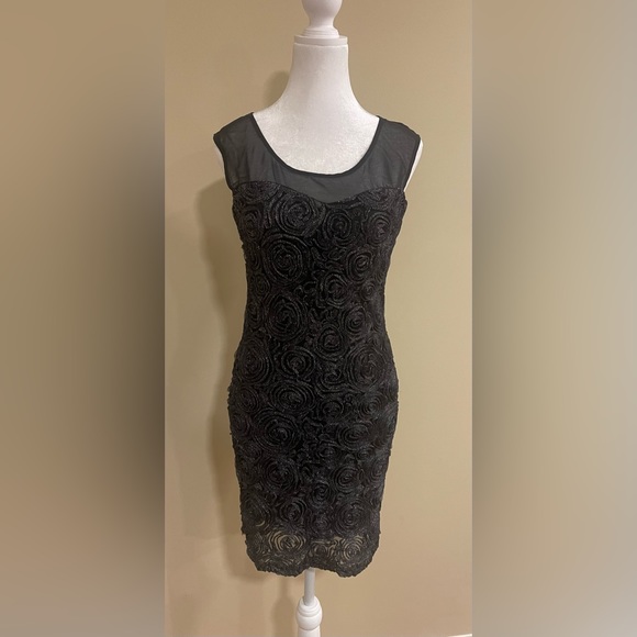 Soprano Dresses & Skirts - Soprano black rose floral sparkly dress